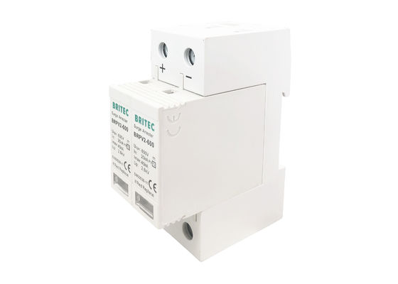 ตัวป้องกันไฟกระชากพลังงานแสงอาทิตย์ PV Lightning Protection 600v DC Surge Arrester Lightning Arrestor