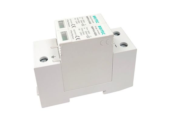 40kA DC 600V Pv อุปกรณ์ป้องกันไฟกระชาก 35mm Din Rail Surge Protection Device