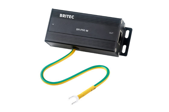 BR-POE-M การเชื่อมต่ออีเธอร์เน็ต RJ45 ป้องกันไฟกระชาก Poe Ethernet Surge Protector ป้องกันฟ้าผ่า เครือข่าย POE Gigabit 1000mbps Rj45 Ethernet Outdoor Surge Protector ช่องเสียบเครือข่ายอุตสาหกรรม ตัวเรือนโลหะ