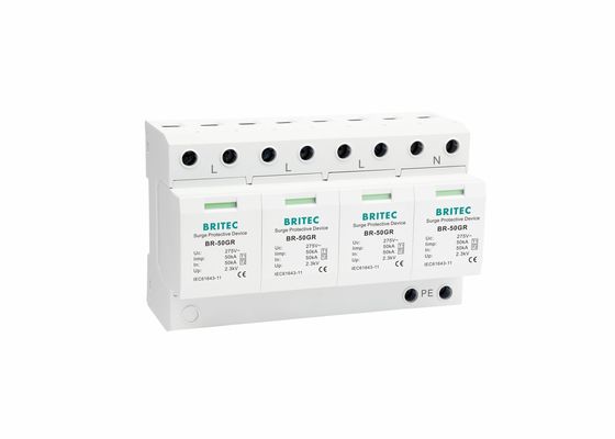 AC Lightning Arrester 3 เฟส IEC61643 BR-50GR อุปกรณ์ป้องกันไฟกระชากอุตสาหกรรม