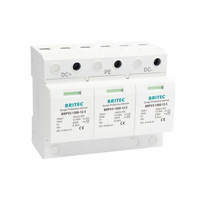 BRPV3-1500-12.5 DC SPD 12.5ka pv ป้องกันกระแสแรง 1500V DC SPD ป้องกันกระแสแรง t1 t2 dc
