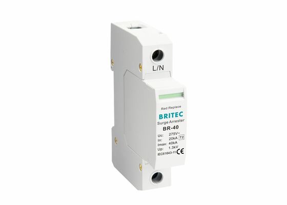 35 มิลลิเมตร Type 2 Surge Arrester Din Rail Surge Protector Type 2 - 1P