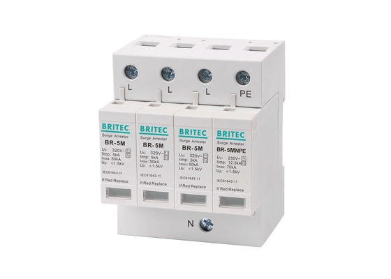 SPD Type 1 และ Type 2 Surge Protection Class B+C 5kA 3+NPE 320V