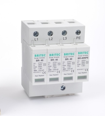 BR-40 3P+1 40kA Lightning Arrestor อุปกรณ์ป้องกันไฟกระชากฟ้าผ่า T2 spd