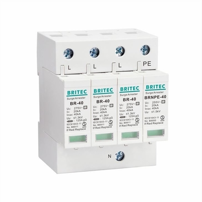 BR-40 3P+1 40kA Lightning Arrestor อุปกรณ์ป้องกันไฟกระชากฟ้าผ่า T2 spd
