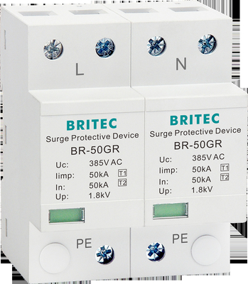 BR-50GR 1+1 Ac อุปกรณ์ป้องกันไฟกระชาก spd t1 อุปกรณ์ป้องกันไฟกระชากฟ้าร้อง