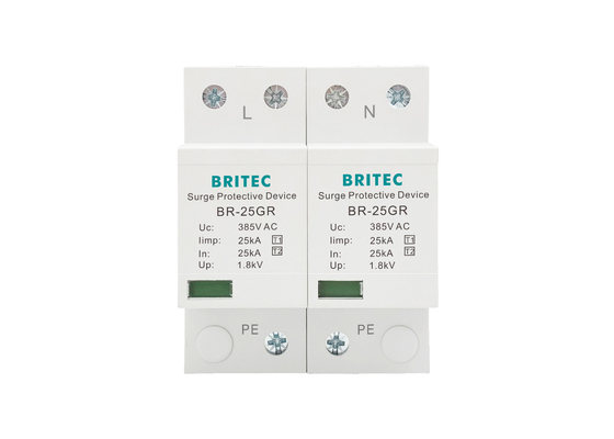 25kA Single Phase IP20 Type 1 อุปกรณ์ป้องกันการกระจายไฟ