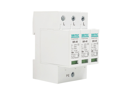 อุปกรณ์ป้องกันความแรงกระชับต่ํา ประเภท 2 3P 40kA AC