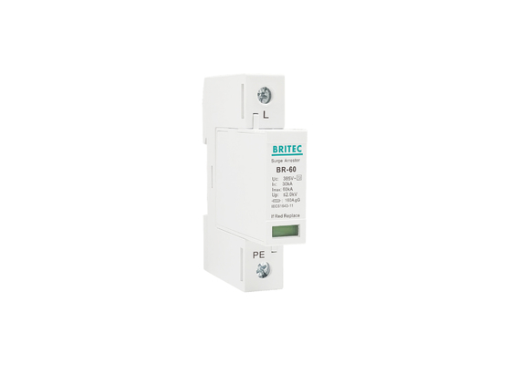 AC SPD ชั้น C เฟสเดียว 1P 60kA ระบบป้องกันการกระชับกระชับกระชับกระชับ