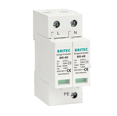 BR-60 3P+1 T2 Type 2 อุปกรณ์ป้องกันไฟกระชาก Lightning Thunder Protector Spd