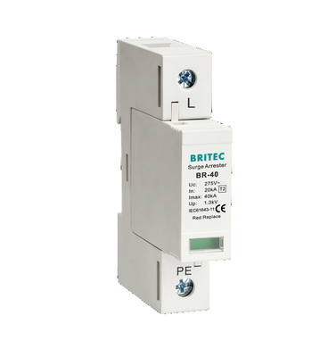 BR-40 4P 40kA 4 ต้น 3 Phase tuv ac surge arrester surge Absorber Protection spd 275v เครื่องป้องกันสายฟ้า