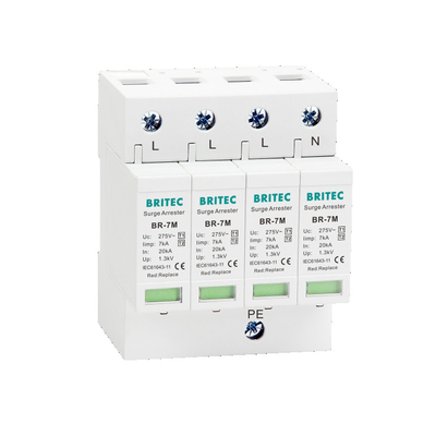 BR-7M 275 2P 275 SPD อุปกรณ์ป้องกันไฟกระชาก Ac อุปกรณ์ป้องกันไฟกระชากฟ้าผ่า