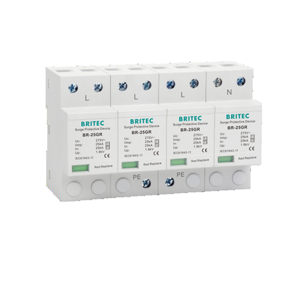 BR-50GR 275 3P Spd Ac Type 1 อุปกรณ์ป้องกันไฟกระชาก Lightning Arrester T1 T2 สามเฟส