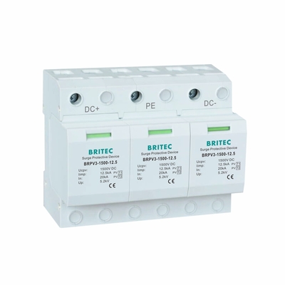 BRPV3-1500-12.5 Photovoltaic Spd ป้องกันกระแสแสงอาทิตย์ t1 t2 dc อุปกรณ์ PV Arrester DC 1500V