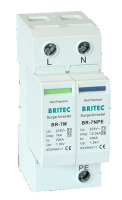 BR-7M 4P T1+T2 เครื่องกั้นการกระตุ้น B+C Spd เครื่องป้องกันการกระตุ้นแบบ1 spd