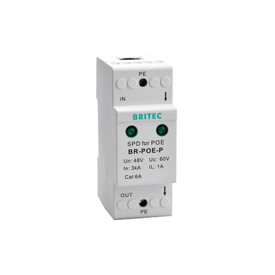 BR-POE-M 48V Signal Surge Arrestor Poe Protector ไฟฟ้าสัญญาณผ่านอีเทอร์เน็ต