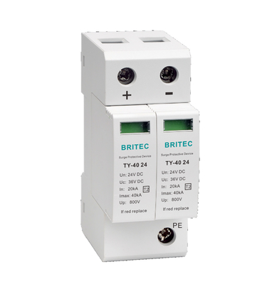 TY-20 24 SPD เครื่องป้องกันการกระจายไฟฟ้าไฟฟ้าไฟฟ้า 24 DC 36V DC spd เครื่องป้องกันการกระจายไฟฟ้าแสงอาทิตย์