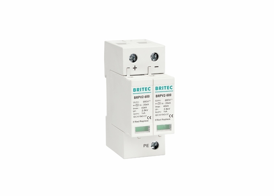เครื่องป้องกันการกระจายไฟฟ้าจากพลังงานแสงอาทิตย์ SPD Pv 600V Dc