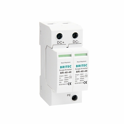 BR-40 48 DC SPD เครื่องป้องกันแรงกระจายไฟฟ้า 48V เครื่องปิดแรงกระจายไฟฟ้า
