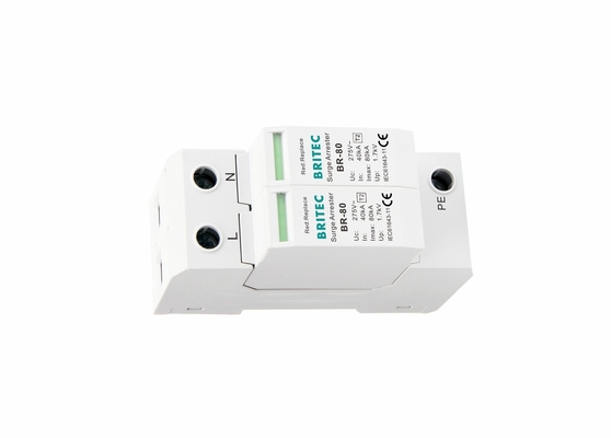 80ka 2P 275V AC Class II อุปกรณ์ป้องกันไฟกระชากระบบป้องกันฟ้าผ่า