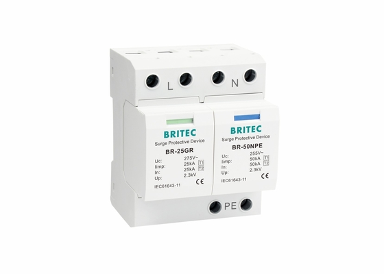 AC 25kA 1+1 BR-25GR อุปกรณ์ป้องกันการกระตุ้น