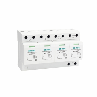 BR-25GR 3P+1 ประเภท 1 อุปกรณ์ป้องกันการกระจายไฟ SPD Thunder Arrester