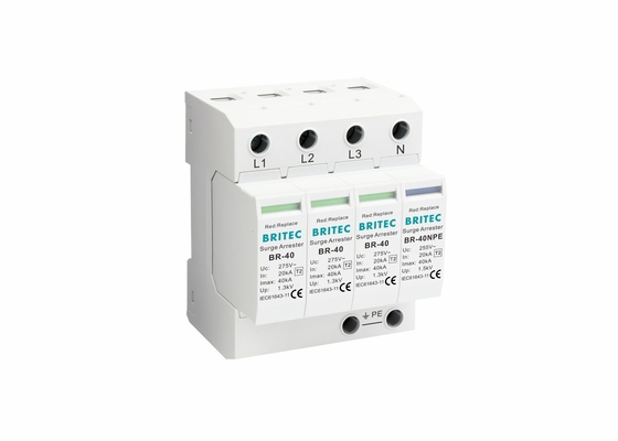 40kA MOV SPD แบบ 2 ป้องกันการกระชับอัตรา