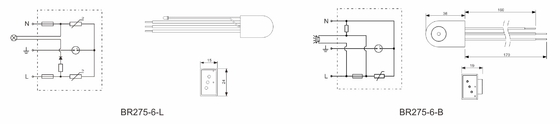 เครื่องป้องกันความเข้มข้นไฟฟ้าสําหรับ LED 275V เครื่องป้องกันแสงสว่าง
