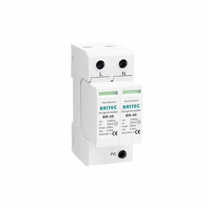 BR-40 1000 3P เครื่องป้องกันการกระชับระดับความแรงชนิด 2 690V/1000V เครื่องป้องกันการกระชับระดับความแรงชนิด 3 ขั้นตอน SPD