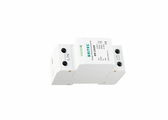 25kA ระดับชั้น I ประเภท 1 ระดับชั้น B SPD Single Phase Surge Arrestor