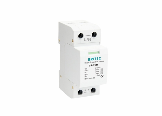 อุปกรณ์ป้องกันไฟกระชากแบบ 1+2+3 25kA 1 ขั้ว AC Surge Protector