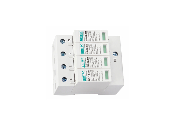 12.5kA ประเภท 1+2 320V 4P เครื่องป้องกันกระแสไฟฟ้า