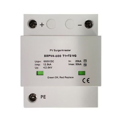 BRPV3-1000 T1 50ka DC 1000V 12.5ka pv ป้องกันกระแสไฟฟ้า