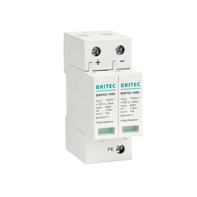 BRPV3-1000 1000V 40kA 3P DC Solar PV Surge Protection Device Surge Arrester เครื่องป้องกันการกระจายไฟฟ้า