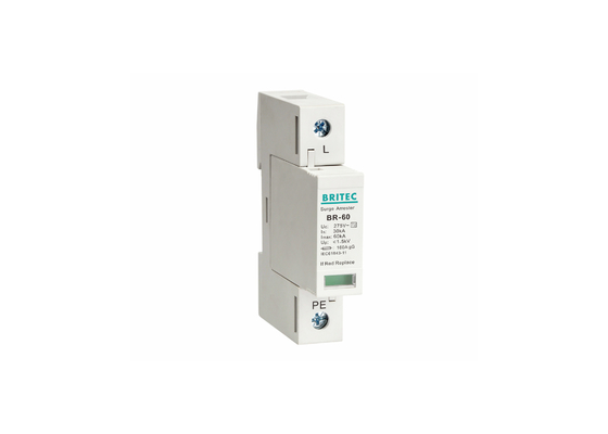 AC SPD ชั้น C เฟสเดียว 1P 60kA ระบบป้องกันการกระชับกระชับกระชับกระชับ
