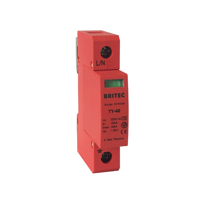 TY-40 1P SPD 40kA Type 2 อุปกรณ์ป้องกันไฟกระชาก AC Lightning Protector spd