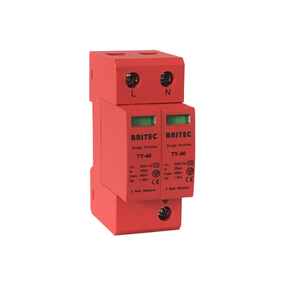อุปกรณ์ป้องกันไฟกระชาก AC 40kA 320V Type 2 อุปกรณ์ป้องกันไฟกระชาก Lightning Arrestors