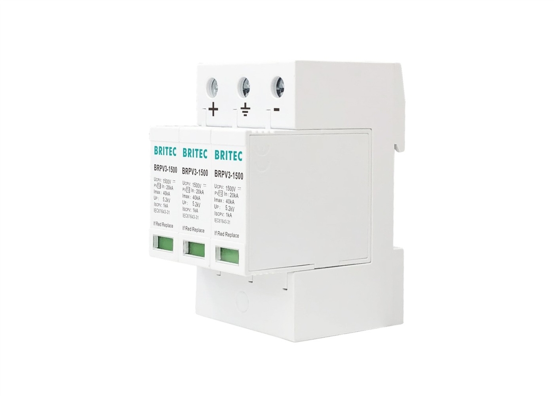 อุปกรณ์ป้องกันไฟกระชากแบบใช้งานได้จริง 2 Dc Surge Arrester บริการ OEM / ODM