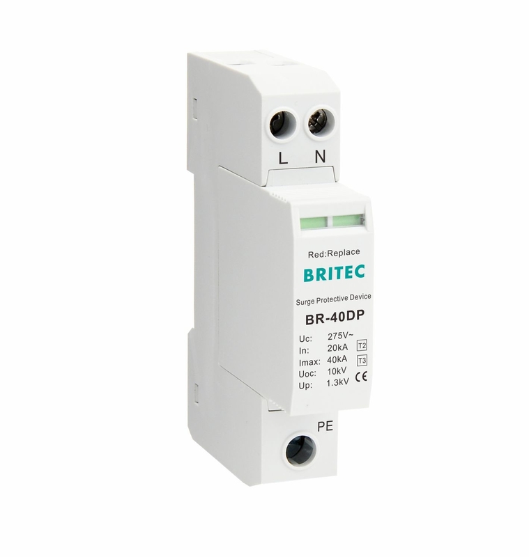 BR-40DP 2P 275v ระบบป้องกันความแรงดันระดับการระบาดชนิด 3 Spd