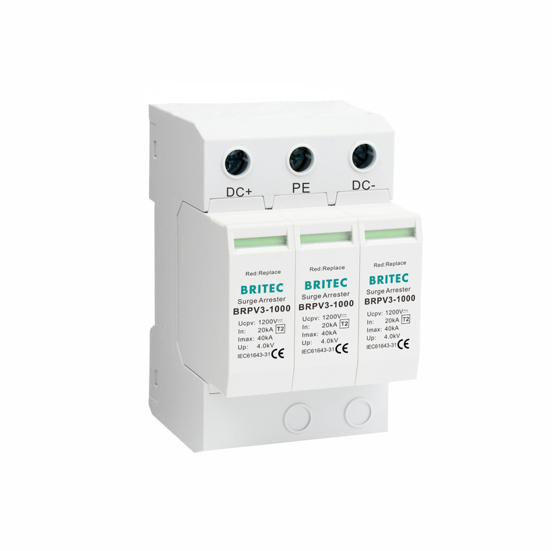BRPV3-1000 DC Surge Arrester เครื่องกดฟ้า 1000V PV spd 3p อุปกรณ์ป้องกันแสงอาทิตย์