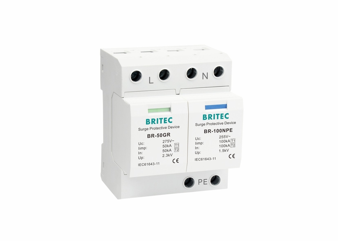 อุปกรณ์ป้องกันกระแสไฟฟ้าประเภท 1 1P+NPE IP20 IEC61643-11