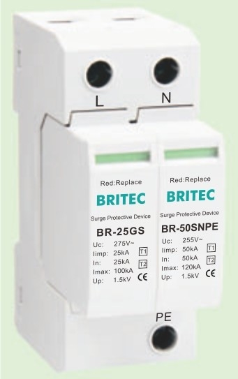 BR-25GS 1+1 spd t1 25ka เครื่องป้องกันการกระจายไฟฟ้า เครื่องป้องกันการกระจายไฟฟ้า