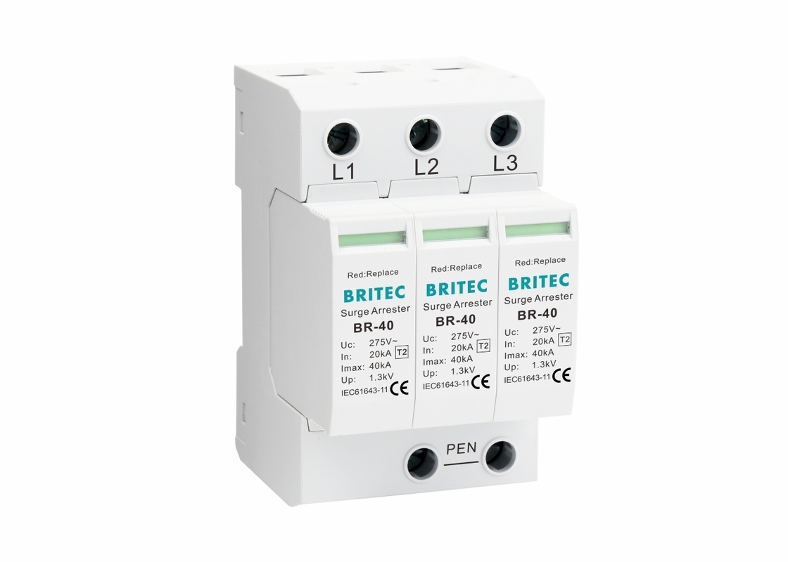 อุปกรณ์ป้องกันไฟกระชาก AC Type 2 แบบเสียบปลั๊ก 40KA 400V