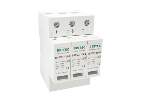 อุปกรณ์ป้องกันฟ้าผ่าไฟกระชากพลังงาน DC SPD สำหรับระบบไฟฟ้าโซลาร์เซลล์