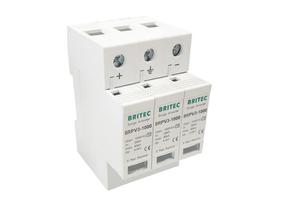 อุปกรณ์ป้องกันไฟกระชาก DC 40kA ไฟฟ้าโซลาร์เซลล์ PV Arrester SPD Power Lightning Arrestors