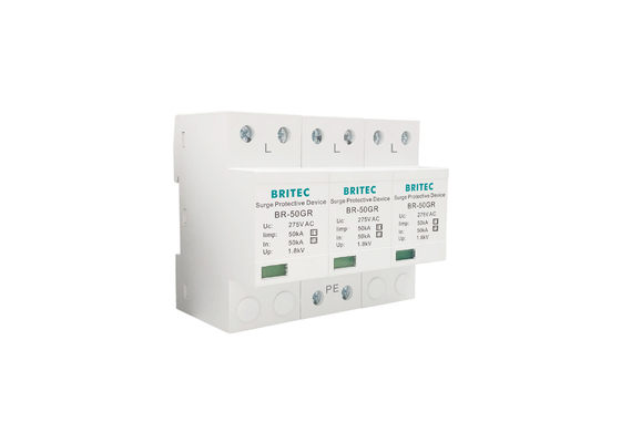 Type 1 Class B Surge Thunder Protection Device 50kA 385V Three Phase System