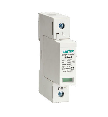 BR-40 4P 40kA 4 ต้น 3 Phase tuv ac surge arrester surge Absorber Protection spd 275v เครื่องป้องกันสายฟ้า