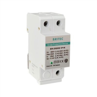 อุปกรณ์ป้องกันไฟกระชากชนิดที่ 1 AC ป้องกันฟ้าผ่า BR-25GRS 1+1 ขนาด 25KA 275V