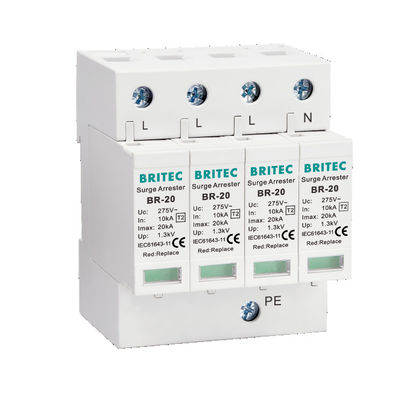 BR-20 3P+1 20kA อุปกรณ์ป้องกันไฟกระชาก Spd Earthing อุปกรณ์ป้องกันไฟกระชาก Lightning Arrester อุปกรณ์ป้องกันฟ้าผ่า อุปกรณ์ป้องกันไฟกระชากสามเฟส SPD ผู้ผลิต อุปกรณ์ป้องกันไฟกระชาก Spd