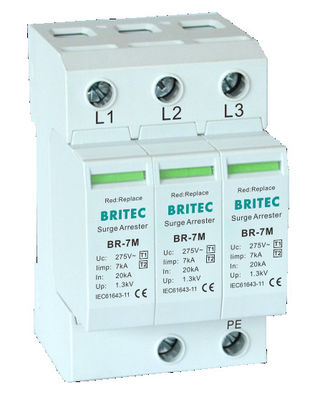 BR-7M 3P+1 T1+T2 อุปกรณ์ป้องกันไฟกระชาก B+C อุปกรณ์ป้องกันไฟกระชากฟ้าผ่า